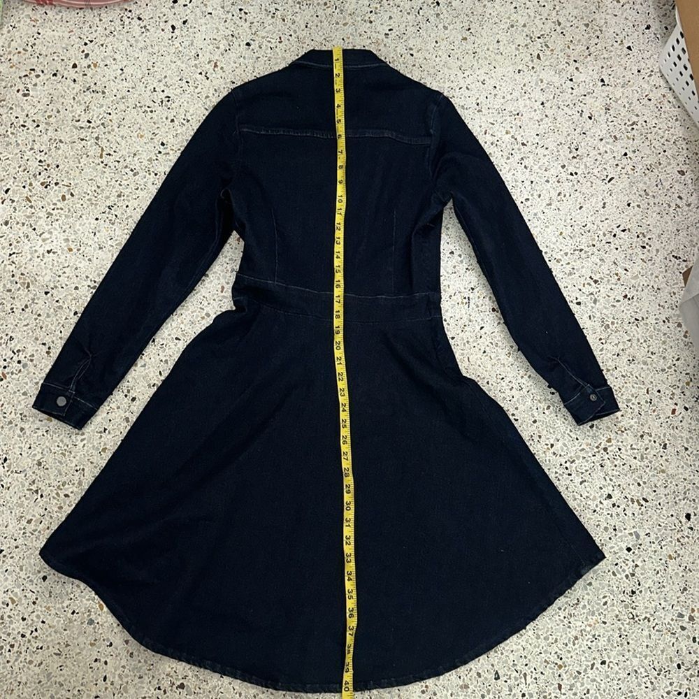 A Loves A dark denim a line mini dress snap front m  medium - Picture 7 of 7